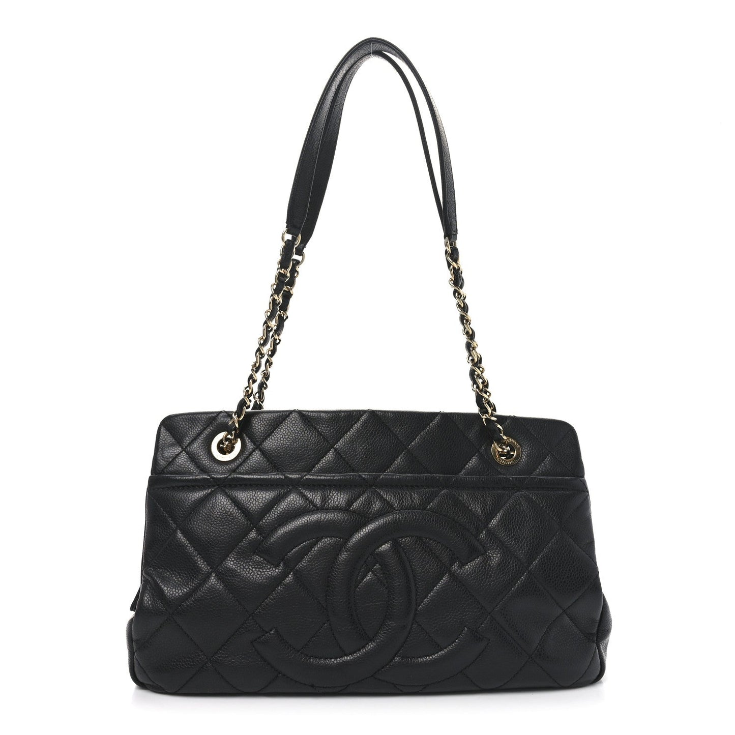 Caviar Quilted Timeless CC Soft Tote Black
