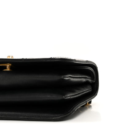 Caviar Quilted Mini Top Handle Flap Black