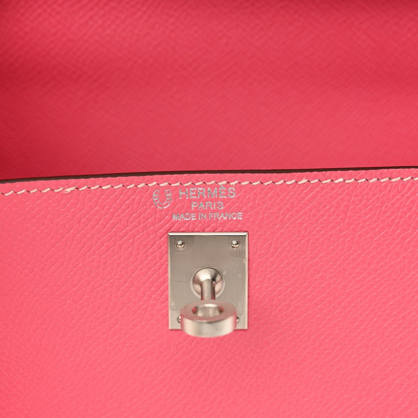 Epsom Bi-Color Horseshoe Kelly Sellier 25 Rose Azalee Craie