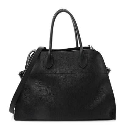 Matte Grained Calfskin Soft Margaux 12 Black