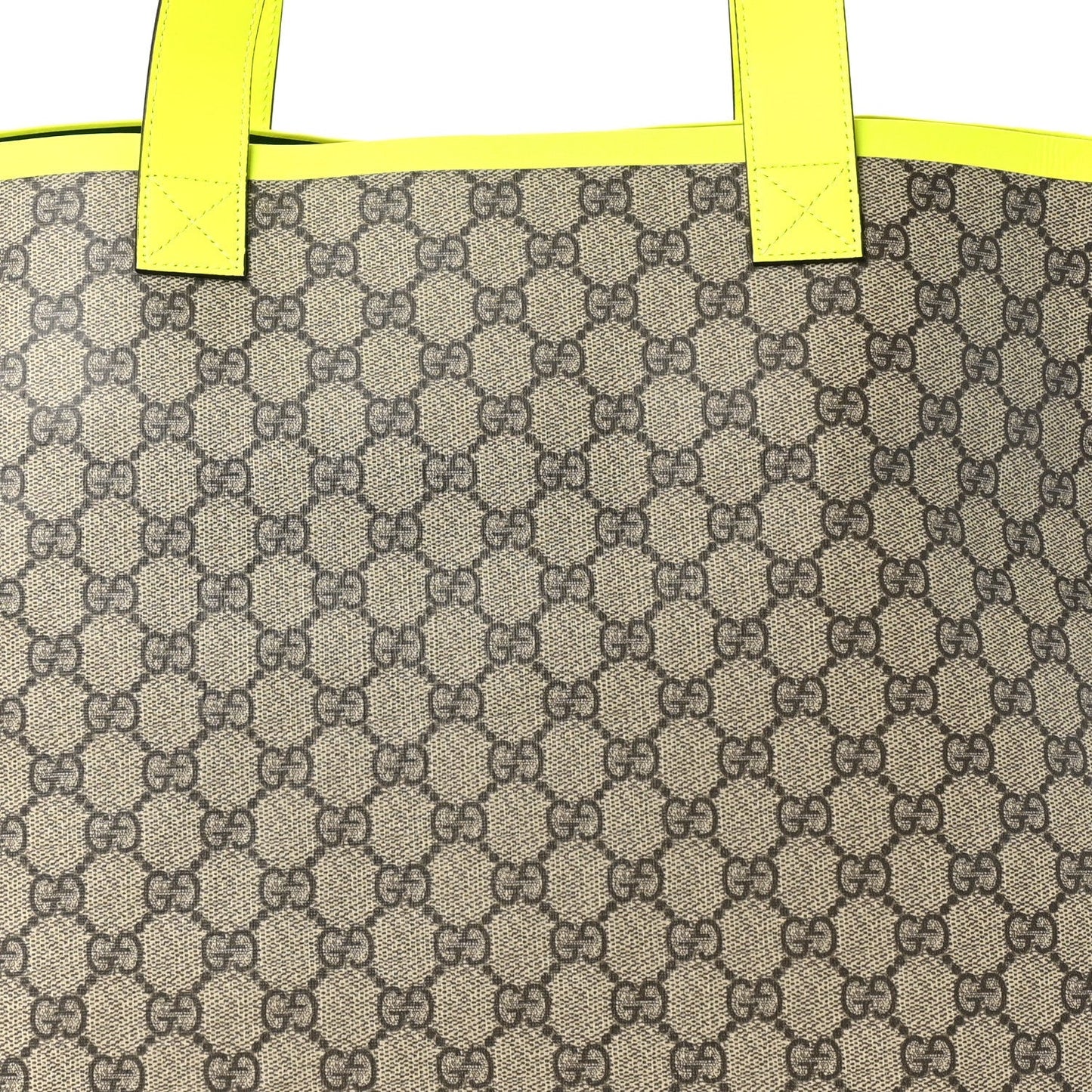 GG Supreme Monogram Totissima Shopping Tote Ebony Beige Yellow