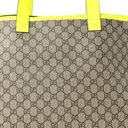 GG Supreme Monogram Totissima Shopping Tote Ebony Beige Yellow