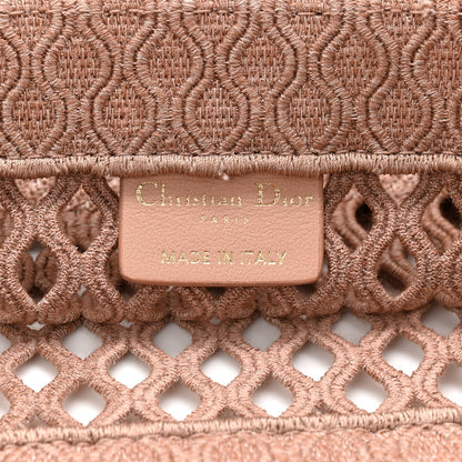 Mesh Embroidered Medium Book Tote Clay