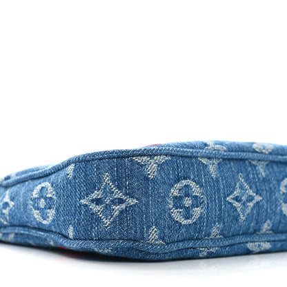 LV X TM Monogram Denim Cerises Pochette Accessories Blue