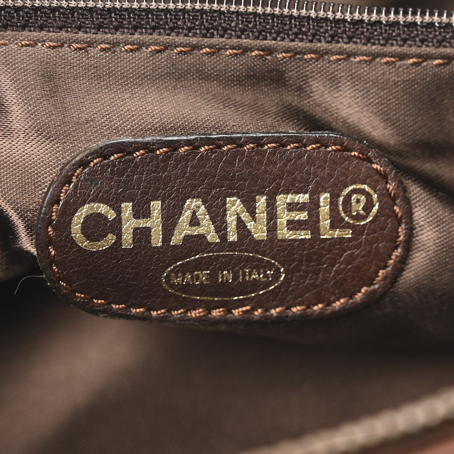 Lambskin CC Tassel Shoulder Bag Brown