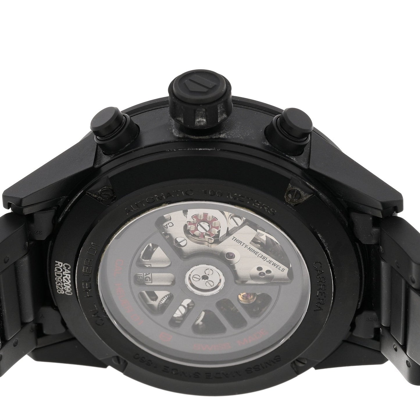 Ceramic 43mm Carrera Calibre Chronograph Automatic Watch Black CAR2090