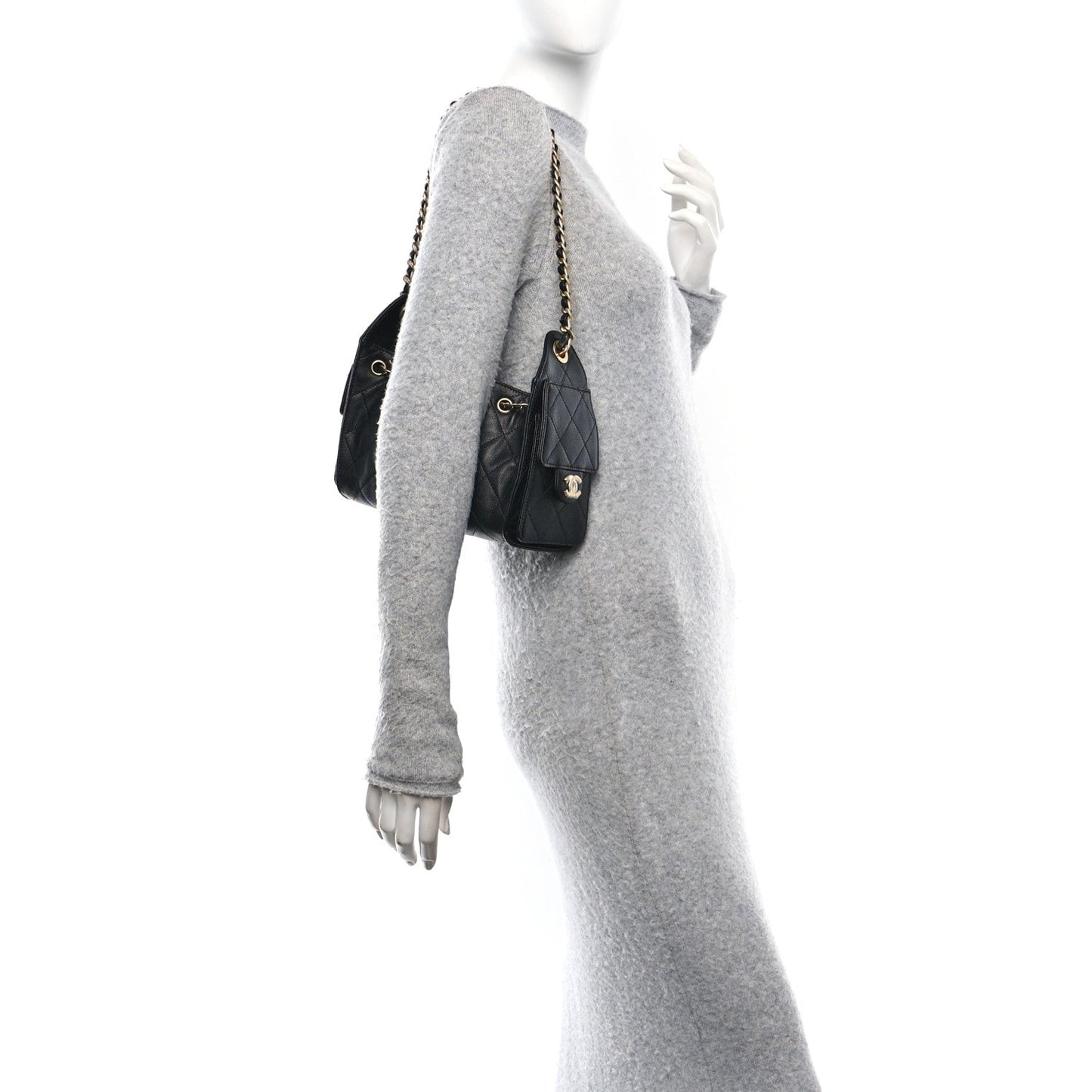 Caviar Quilted Mini Chanel 25 Handbag Black