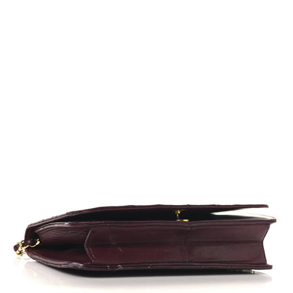 Lambskin Quilted Small Single Flap Bordeaux