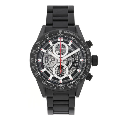 Ceramic 43mm Carrera Calibre Chronograph Automatic Watch Black CAR2090