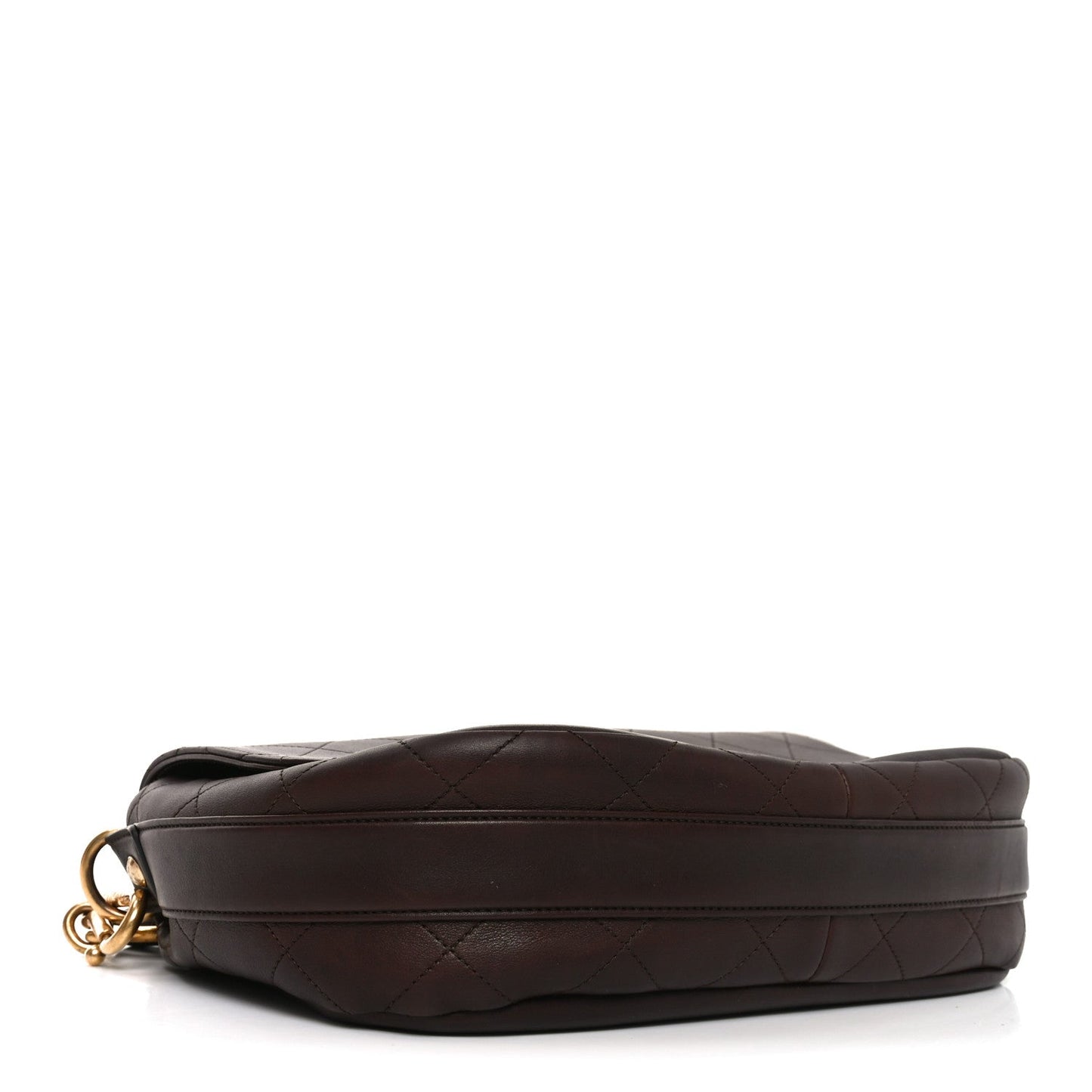 Calfskin Stitched Small Paris in Rome Messenger Brown