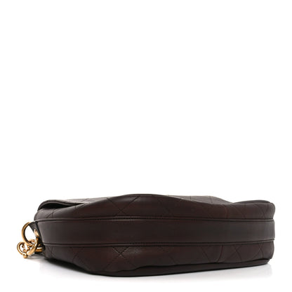 Calfskin Stitched Small Paris in Rome Messenger Brown