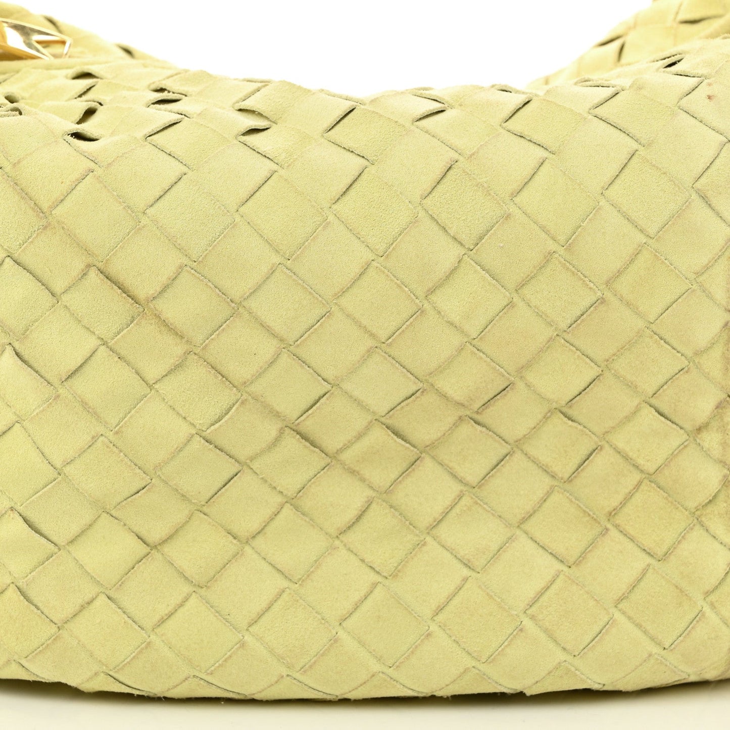 Suede Calfskin Intrecciato Teen Jodie Hobo Lemon Wash
