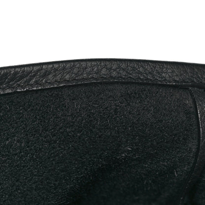 Grained Calfskin Medium N/S Hook Tote Black