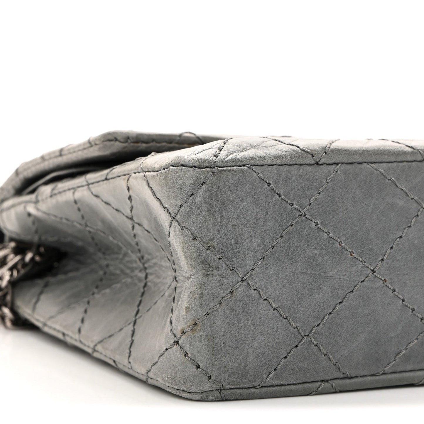 Aged Calfskin Quilted 50th Anniversary 2.55 Reissue Flap 225 Grey