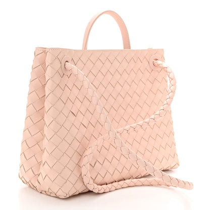 Nappa Intrecciato Medium Andiamo Shoulder Bag Lotus