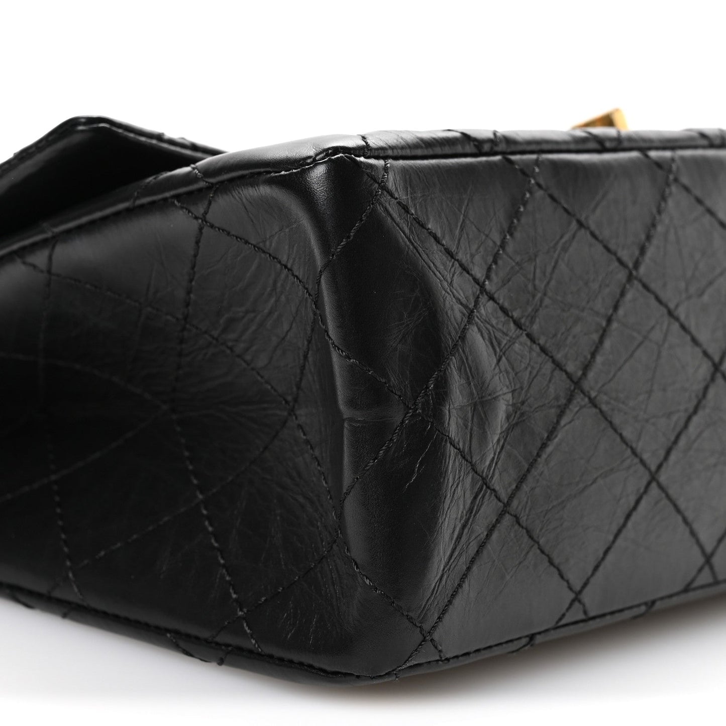 Aged Calfskin Quilted 2.55 Reissue 226 Flap Black