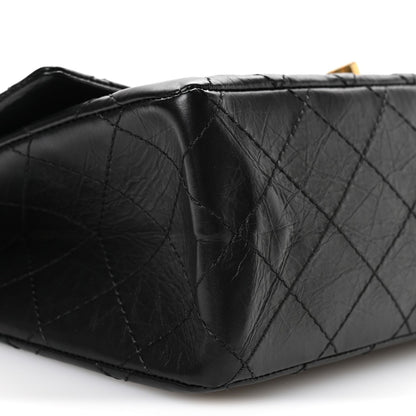 Aged Calfskin Quilted 2.55 Reissue 226 Flap Black