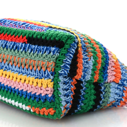 Fabric Crochet Pouch Multicolor