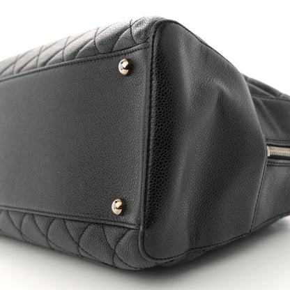 Caviar Quilted Bowler Black