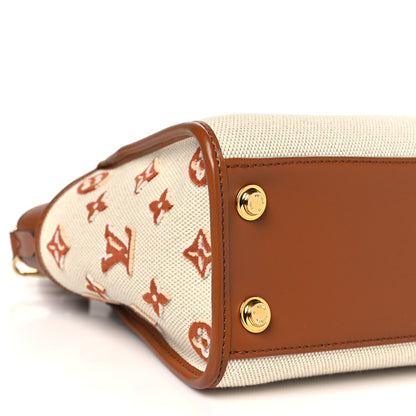 Canvas Calfskin Monogram On My Side PM Caramel Tan