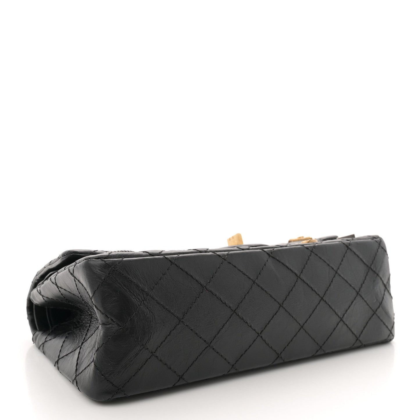 Aged Calfskin Quilted Casino 2.55 Reissue 225 Flap Black