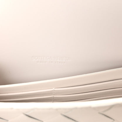 Nappa Intrecciato Long Andiamo Top Handle Clutch White