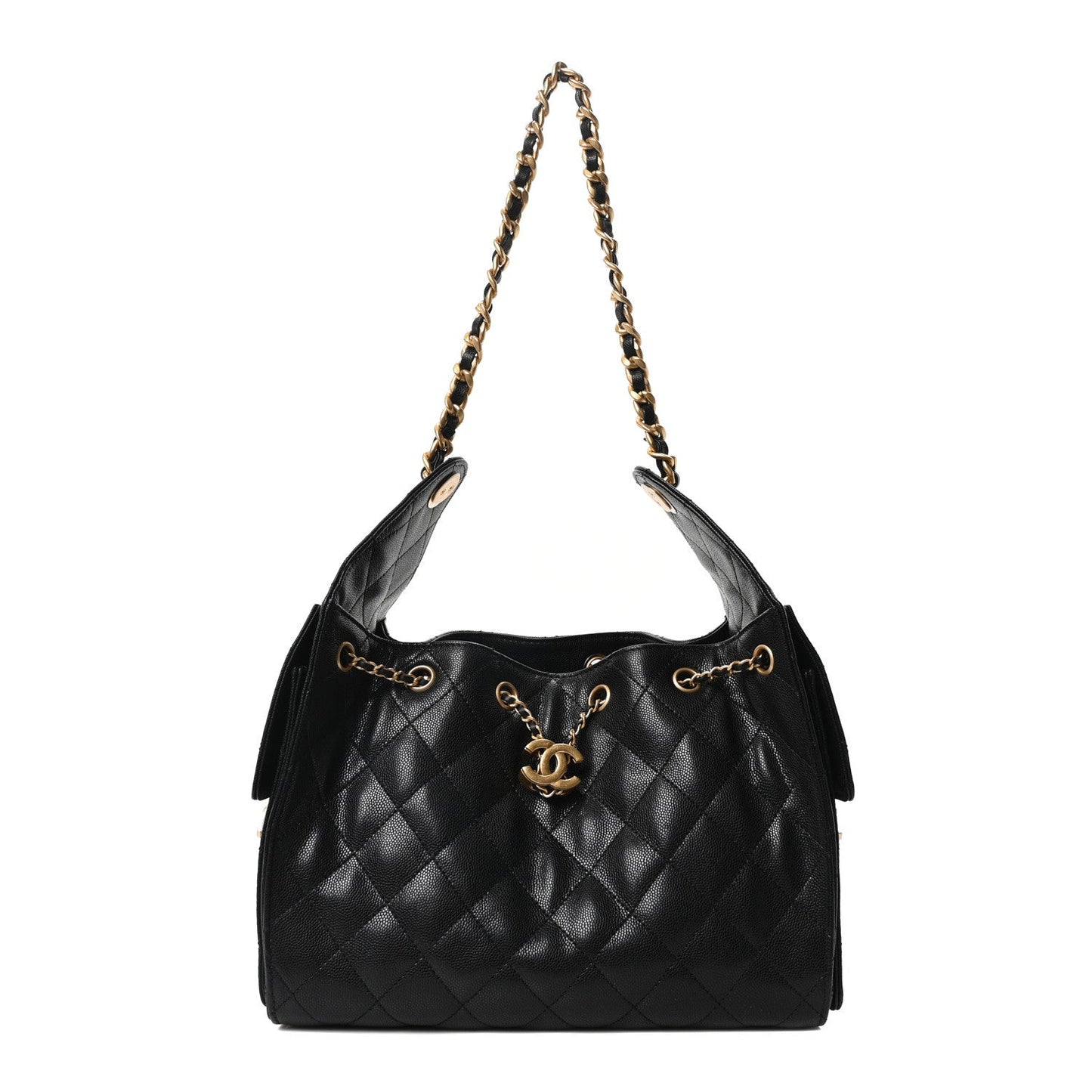 Caviar Quilted Small Chanel 25 Handbag Black