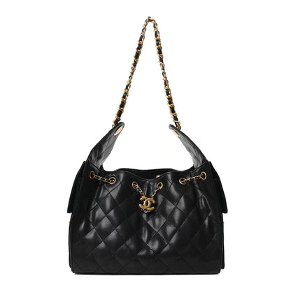 Caviar Quilted Small Chanel 25 Handbag Black