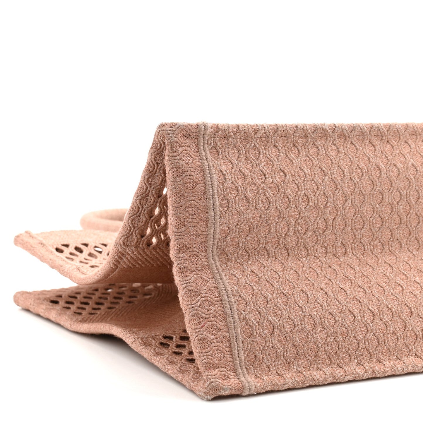 Mesh Embroidered Medium Book Tote Clay