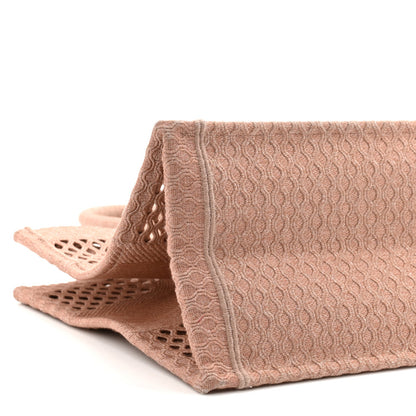 Mesh Embroidered Medium Book Tote Clay
