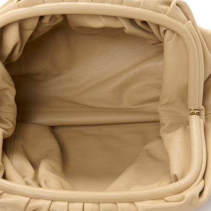 Smooth Butter Calf The Pouch Oversized Clutch Almond