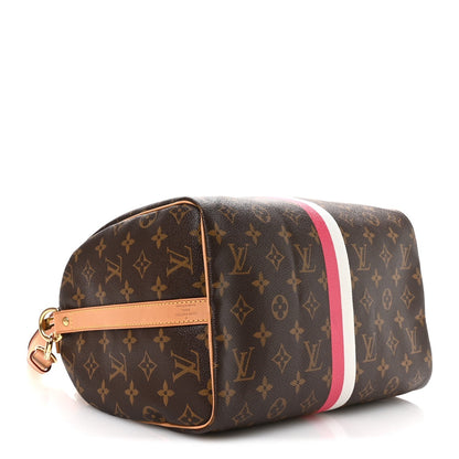 Monogram My LV Heritage Speedy Bandouliere 30 Fuchsia White