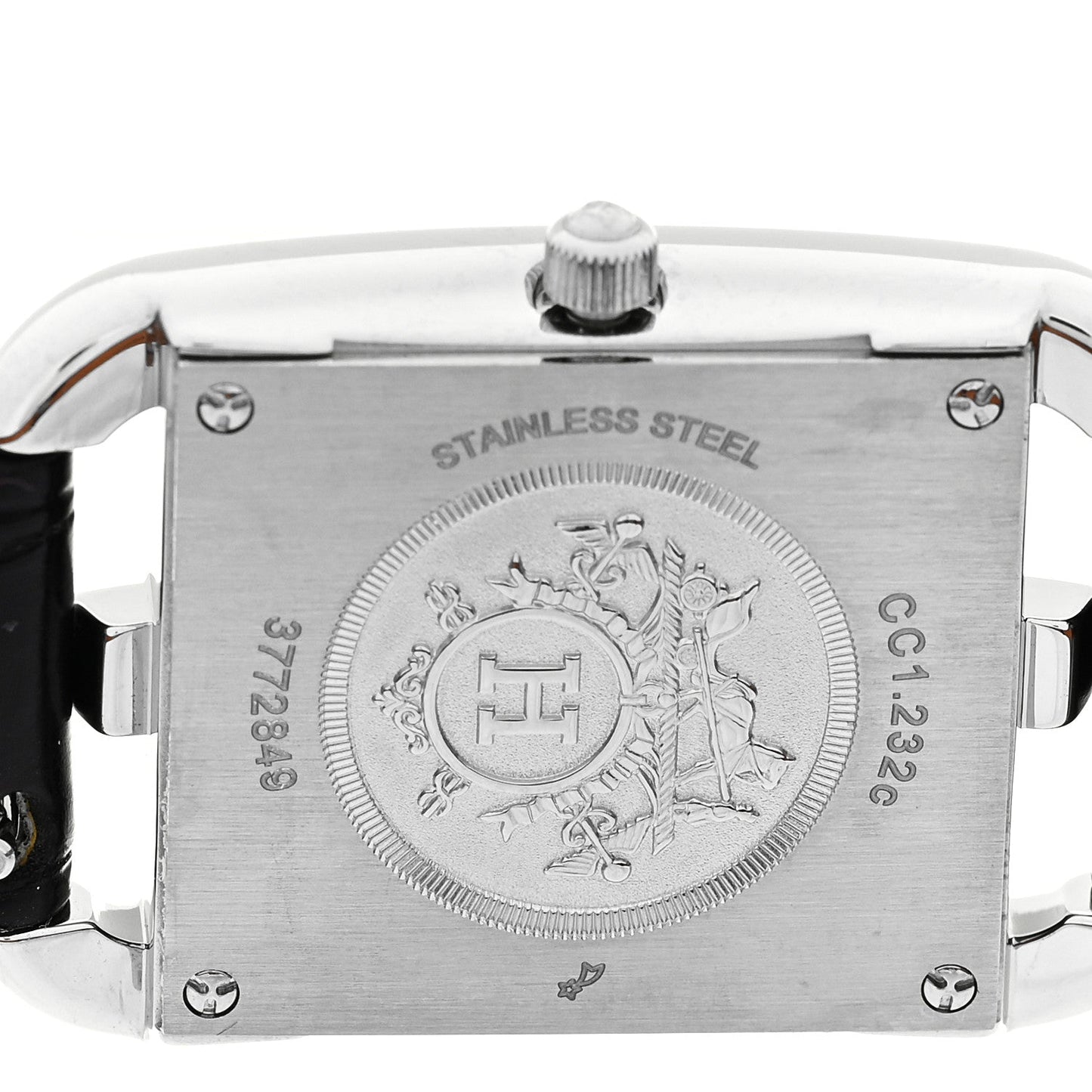 Stainless Steel Alligator Diamond Bezel 23mm Cape Cod Quartz Watch Noir
