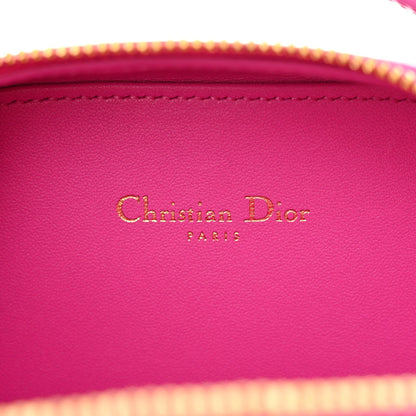 Calfskin CD Signature Oval Crossbody Camera Bag Rani Pink