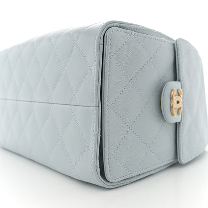 Caviar Quilted Small Chanel 25 Handbag Light Blue