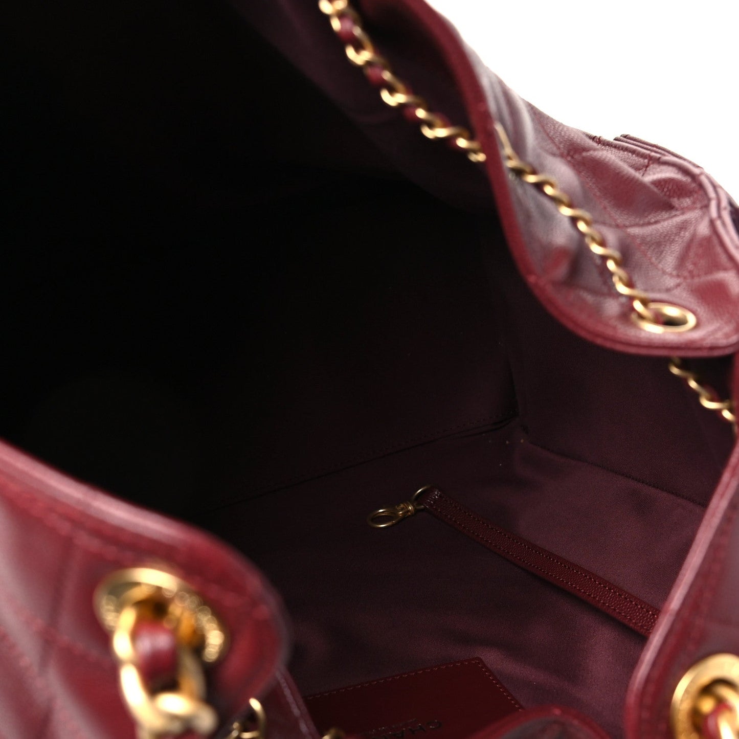 Caviar Quilted Medium Chanel 25 Handbag Burgundy