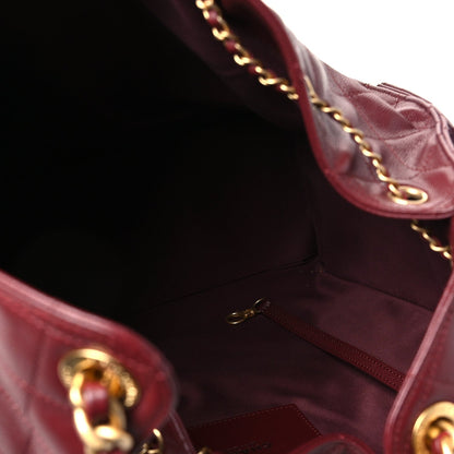 Caviar Quilted Medium Chanel 25 Handbag Burgundy