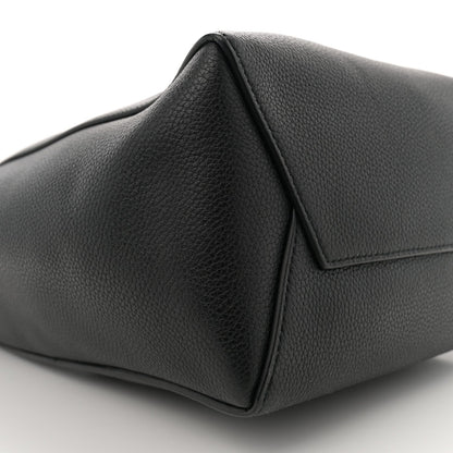 Soft Grained Calfskin Small Sangle Bucket Bag Black