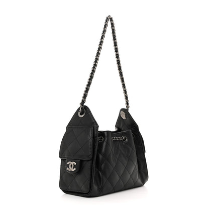 Caviar Quilted Mini Chanel 25 Handbag Black