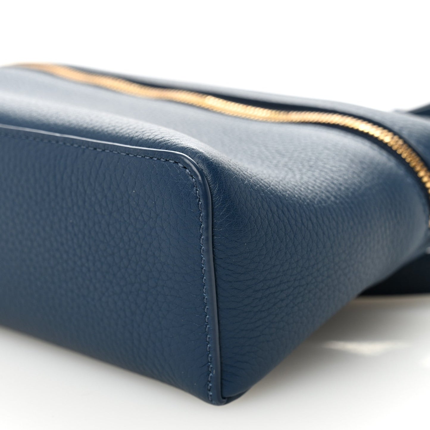 Grained Calfskin L19 Extra Pocket Pouch Navy Blue