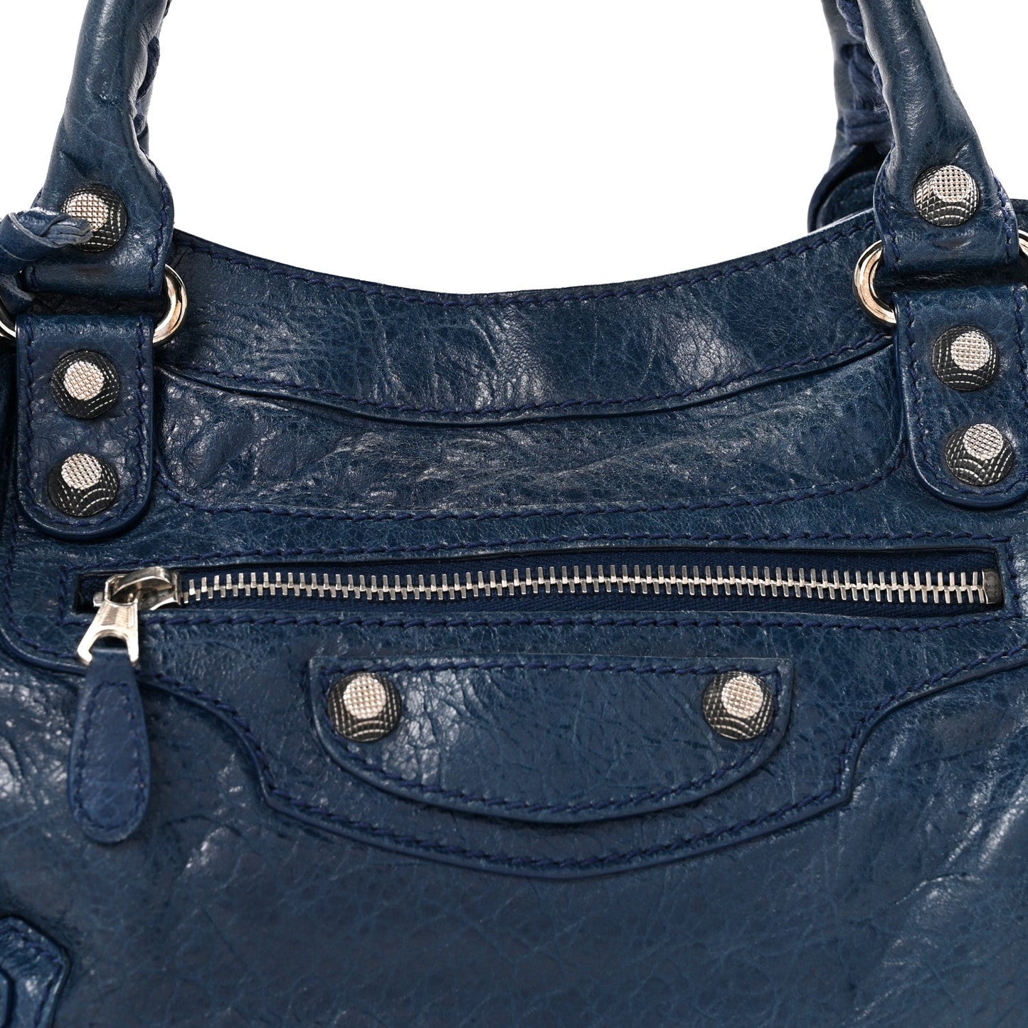 Agneau Giant 12 Silver Hardware Town Bleu Mineral