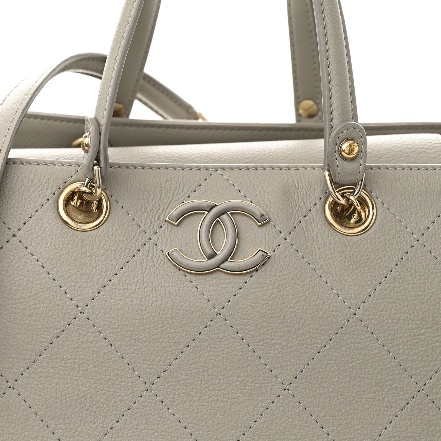 Bullskin Stitched Large Shopping Bag Grey