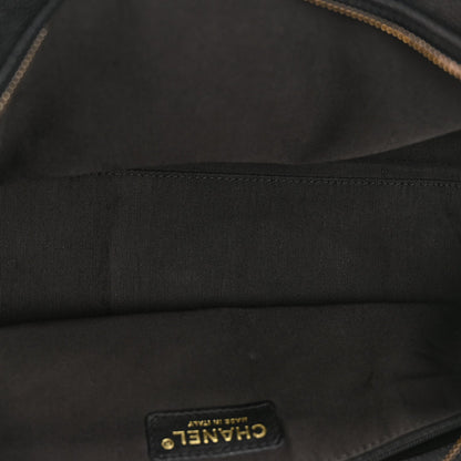 Caviar Quilted Large Bowler Black