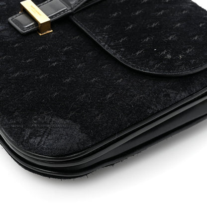 Suede All-Over Monogram Small Le Monogramme Satchel Black
