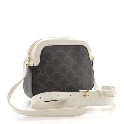 Triomphe Canvas Small Camera Bag White
