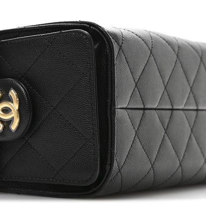 Caviar Quilted Mini Chanel 25 Handbag Black
