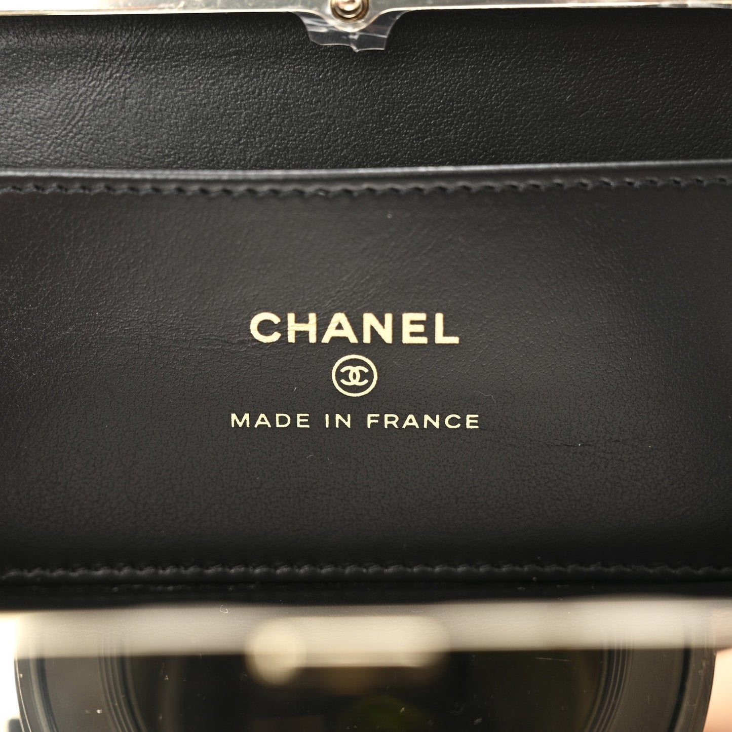 Patent Calfskin Boy Minaudiere Black