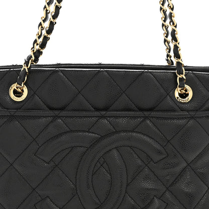 Caviar Quilted CC Timeless Soft Tote Black