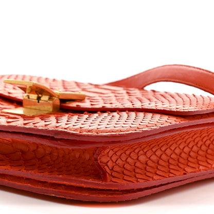 Snakeskin Classic Box Flap Orange