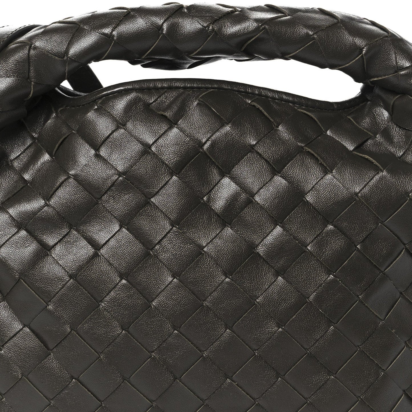 Calfskin Intrecciato Mini Hop Kaki